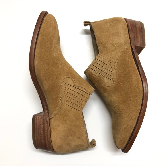 Frye Womens Boots 7.5 B Booties Leather Sand Ankle - Picture 6 of 8